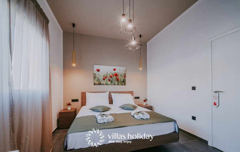 The bedroom of Villa Salvela