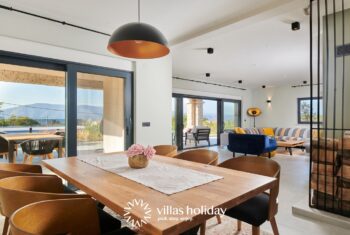 Dining and living room area of Villa Brzac