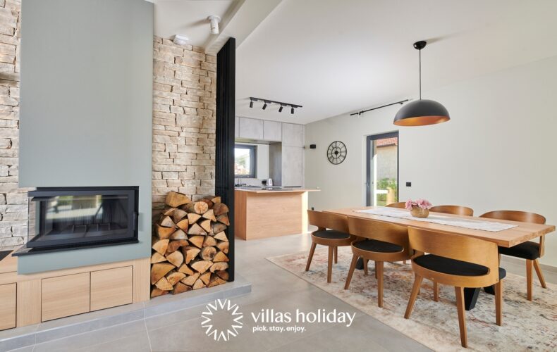 Fireplace of Villa Brzac