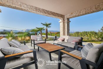 Lounge area of Villa Brzac