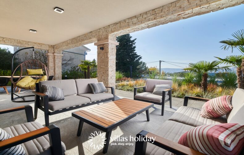 Lounge area of Villa Brzac