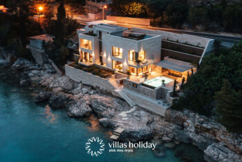 Enchanting villa with heated infinity pool and sauna near Dubrovnik