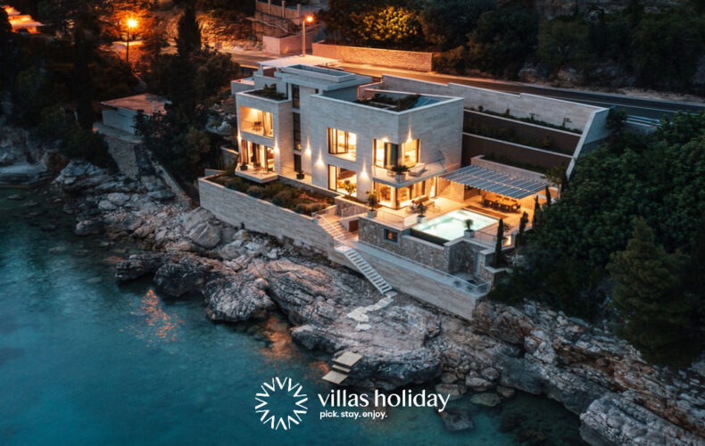 Enchanting villa with heated infinity pool and sauna near Dubrovnik