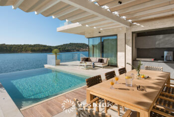 Outdoor dining area of Villa Antoan