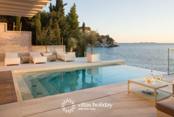 Enchanting villa with heated infinity pool and sauna near Dubrovnik